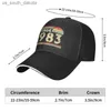 Personalized Classic Vintage 1983 Baseball Cap Women Men Adjustable 37th 37 Years Old Birthday Gift Dad Hat Outdoor L230523