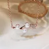 Pendant Necklaces CAOSHI Bright Gold Color Rose Necklace For Wedding Engagement Party Jewelry Imitation Pearl High Quality Accessories