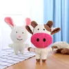 Jouets en peluche mignons couinement animal de compagnie vache lapin Animal en peluche chien mâcher grinçant sifflement impliqué écureuil chien jouets