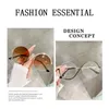 Blauw Licht Blokkeren Bril Ronde Zonnebril Vrouwen Randloze Blauw Licht Blokkeren Mode Bril Vintage Luxe Oversized Shades Lunette De Soleil Femme 230606