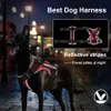 Halsbanden Riemen Harnas Geen trekkracht Reflecterend tactisch vest voor kleine grote honden Wandeltraining Buitenbenodigdheden Gratis patches 230606