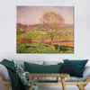 Handmade Canvas Art Big Walnut Tree at Eragny Camille Pissarro Painting Impressionist Landscape Artwork Bathroom Decor