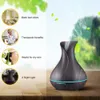 Apparaten 400ml Aromatherapie Luchtbevochtiger Hout Aroma Essentiële Olie Diffuser 7 Kleur Veranderende LED Voor Office Home Decor Vaas