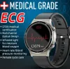 Telehealth smartwatch thuis op afstand chronische telezorg hartslag ecg ppg monitoring luxe medisch niveau smartwatch