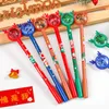 Kawaii créatif noël crayon papeterie gomme ensemble mignon étudiant enfants présente fournitures de bureau