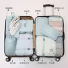 Förvaringspåsar 8st förpackning kuber reser bagage arrangör resväska fodral klädsko städande påse påse toalettartiklar tvätt