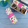 Danke Blumen-lange Macaron-Geschenkbox Mondkuchen-Box Karton Geschenkverpackung für Kekse, Hochzeitsgeschenke, Süßigkeitenboxen