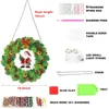 Stitch Diamond Painting With Lights Christmas Wreath Kit Diy Diamond Inlaid Home Wall Decoration Hanging Painting Christmas Gift