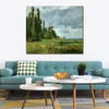 Impressionist Canvas Art Part of Groettes Pontoise Handmade Camille Pissarro Painting Landscape Artwork Modern Living Room Decor