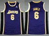 Men LeBron James Jerseys 6 US Basketball 2012 High School Irish St Vincent Mary Tune Squad Looney Tunes Movie Black Blue White Yellow Purple Team Stitched Sport Shirt