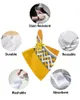 Table Napkin Yellow Gray Stripes Geometric Napkins Set Dinner Handkerchief Towel Cloth For Wedding Party Banquet