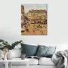 Leinwandkunst Camille Pissarro Gemälde Rue Saint Honore Morgensonneneffekt Handgefertigtes Kunstwerk Lebendiges Dekor für den Weinkeller