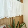 Curtain Cotton Embroidery Countryside Window White Cafe Decorative Door Cupboard Half