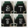 Team Football Pullover Hoodie Rodgers 8 Gardner 1 Hall 20 Namath 12 Wilson 17 Hoody Fans Tops Size S-XXXL Green Color