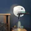 Wall Lamp LED With Switch USB And Wireless Charging Light Indoor Bedroom Bedside Reading Lamps Rotating Spotlight Backlight