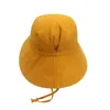 Wide Brim Hats Summer Sun Hat For Girl Boy Outdoor Protection Beach Infant Kids Cotton Bucket Months to Years Old R230607