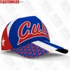 Cuba Berretto da baseball Free 3d Custom Made Nome Numero Team Cu Hat Cub Viaggio Nazione spagnola Ernesto Guevara Bandiera Copricapo cubano L230523