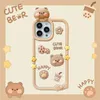 Atacado grátis DHL 3D Bear Milky Tea Silicone Phone Case Para iPhone 14 Pro Max 11 12 13 Pro Max Cute Cartoon Shockproof Soft Back Cover