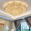 Światła sufitowe Lekkie luksusowe kryształowe lampę salon reflektor okrągły owalny nowoczesny prosta atmosfera do domu sypialnia jadalni