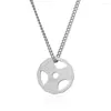 Pendant Necklaces Arrivals Stainless Steel Round Barbell Motion Sports Fashion Minimalist Jewelery Necklace Gift For Friends