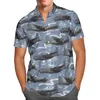 Men's Casual Shirts Plane Print Short Sleeve For Men Loose Cardigan Button Plus Size Hawaiian Style Summer 2023 Ventilated Shirt K21