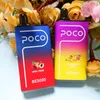 POCO BE 5000 puffar elektronisk cigarett engångs vape uppladdningsbar mesh coil med 15 ml vape pod 5 st display USA lokalt lager