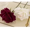 Flores decorativas 3 pçs 26 cm rosa flor artificial molhada e verdadeira ao toque rosas de seda branca casamento casa decoração de mesa arranja falsificação