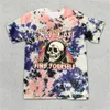 Herren-T-Shirts Herren-T-Shirt Retro Street Skull Print Y2K Warre Lotas Herren-T-Shirt O-Ausschnitt Kurzarm-Tops für Herren Atmungsaktiv Übergroß 230607