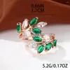 Anneaux De Mariage Marquise Cut Vert Zircon Feuille Pour Les Femmes Argent Or Couleur Boho Grand Cocktail Bague Bandes Charme Mère Bijoux Cadeaux