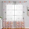 Curtain Transparent Curtains Window Screen Panel Bedroom Clearence Translucent Sheers Home Polyester Drapery