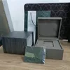 Watchs Boxes Luxury A Designer P Gray Square Watch Box Cases Wood Leather Material Certificate Bood Let Booklet Full Set of Men'242R