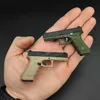 Fidget Toy Gun Mini Pistol Keychain Toys Lega Empire Glock G17 Pistol Shape Weapon Mini Metal Shell Espulsione Assemblaggio gratuito con pistole a scatola