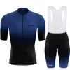 Cykeltröja sätter Huub Men Summer Short Sleeve Set Raphaful Maillot 19D Bib Shorts Cykelkläder Sportkläder Skjorta Kläder för 230606