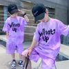 Clothing Sets Kids Summer Clothes Short Set Boys tie-dye Tracksuit Fashion Boys Outfits Sweatshirt Baby Sportwear Print kids T-shirts 230606