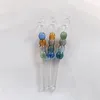 Accesorio para fumar con tubo quemador de aceite de vidrio coloreado con 4 bolas de 13,5 cm de largo, adecuado para Hookahs Bongs Rigs