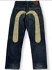 メンズジーンズヴィンテージ洗浄されたプリントジーンズ用ワイドレッグジーンズハイストリートメンズ衣類Y2Kスタイルルーズフィッティングコットンパンツストリートウェア230607