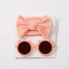 2pcs/lot модные солнцезащитные очки милые и мягкие нейлоновые наборы для повязки на голову для детей Хлобные уборы для детей.