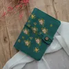 Loose-Leaf Thread Fabric A5A6 Embroidered Acorn Ripe Fruitful Handwritten Notebook With Retro Literature