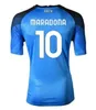 23 24 Napoli Soccer Jerseys Maglia Naples Osimhen Zielinski Anguissa Olivera Kvaratskhelia Koulibaly Camiseta de Futbol Maradona Maillots Foot Men Kids Kit Kit Troisième