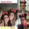 إكسسوارات الشعر الأذنين فأر الأذنين للفتيات النساء الكلاسيكية 5''polka dot bow bow barband party travel diy hair accessories 230606