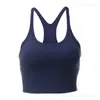 Lu Align Lu Women Sport Yogas Bras Sexy Cross Workout Tops Push Up Jogging Lingerie Round Neck Bodybuilding Yoga Vest Quick Dry Anti-sagging Tanks Underwear