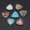 Pendant Necklaces Natural Stone Turquoise/Amazonite Triangle For Jewelry Making DIY Necklace Earrings Bracelet Accessory