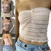 Débardeurs pour femmes Tik-tok Style Crop Top Off Épaule Dos Ouvert Gilet Pour Dames Fille Drop