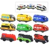 Diecast Model Train Track Wood Toys Magnet Set Electric Car Locomotive Slot Fit All Wood Brand Biro Railway Tracks for Kids 230605