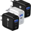 Portable Smart 20W 18W PD Fast Quick Charger EU US UK Plug Wall Charger For Iphone 7 8 plus x xr Samsung Htc android phone