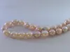 Chaînes 18''Belle 11-13mm MER DU SUD ROSE Lavande Givre Collier de Perles 14K Or Fine Bijoux Cadeaux