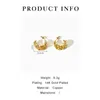 Hoop Earrings Peri'sbox Fashion Gold Silver Plated Facted Metal Beads Open Women Statement Chunky Ear Hoops Bling Jewelry