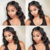 Perucas Sintéticas Bob Wave Lace Para Mulheres Negras Body Wave Lace Wigs Natural Hair Resistant Fiber T Part HD Frontal Wigs 230524