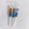 Accesorio para fumar con tubo quemador de aceite de vidrio coloreado con 4 bolas de 13,5 cm de largo, adecuado para Hookahs Bongs Rigs