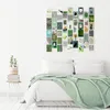 壁ステッカー50pcs抽象植物緑色の印象芸術品シリーズポストカードPOプロップDIYコロケーション装飾カラーカード